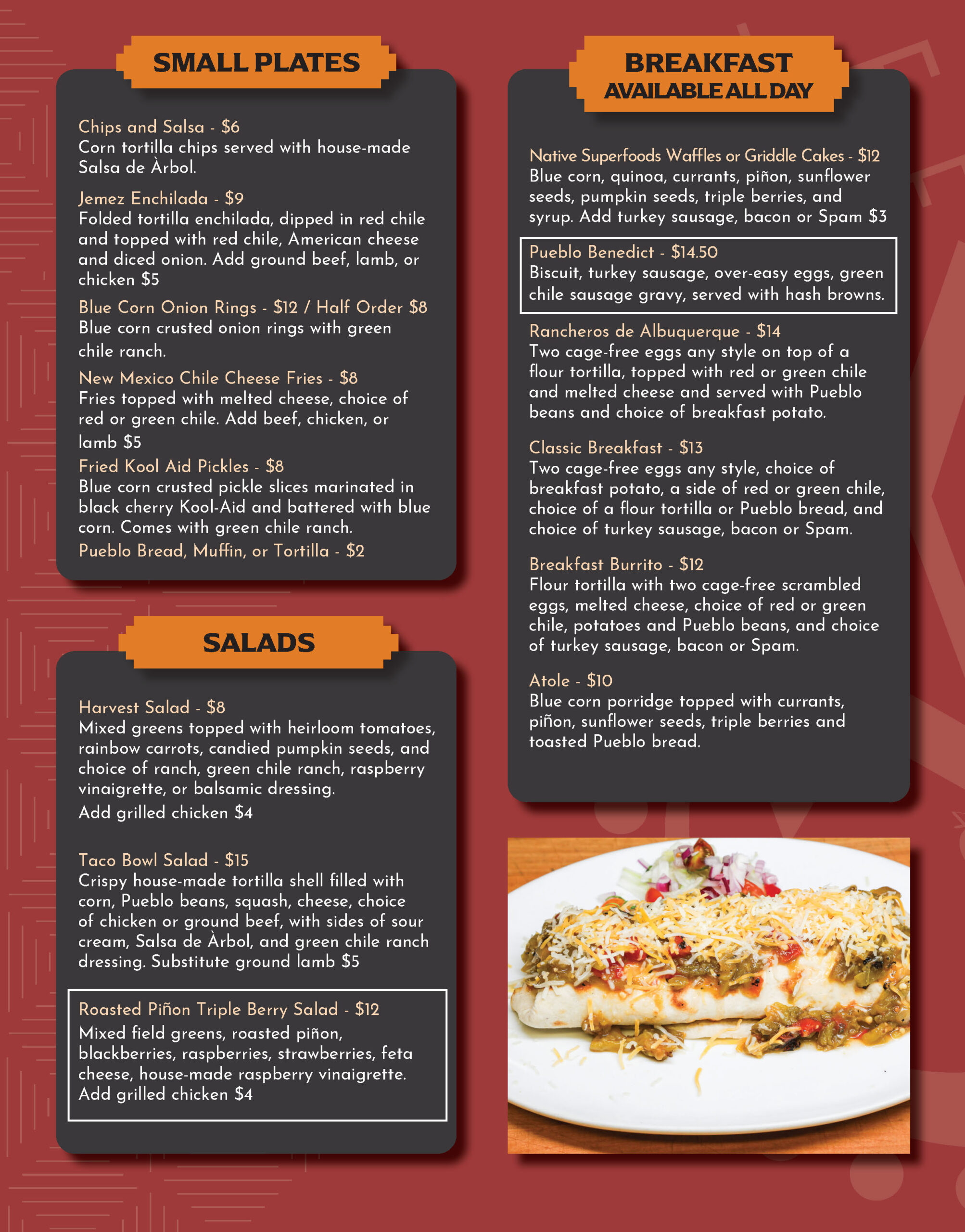 Indian Pueblo Kitchen Menu